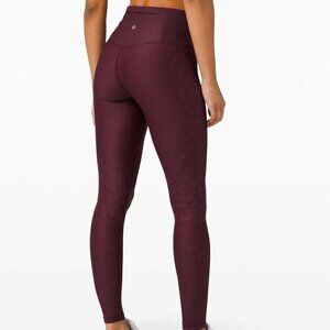 Lululemon Mapped Out High Rise Tight 28” Camo Smoky Red Size 2